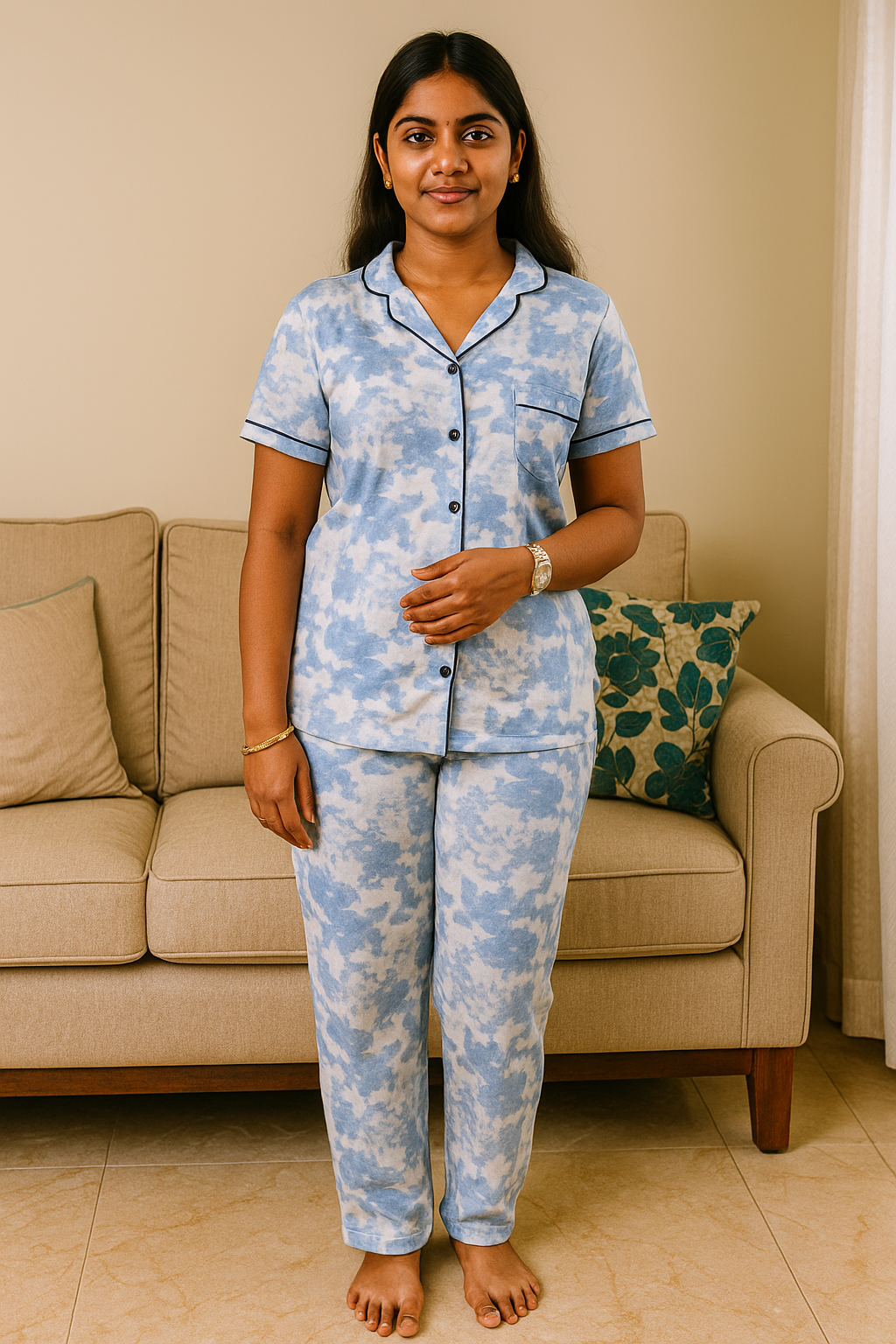 Women Collar Co-ord Set