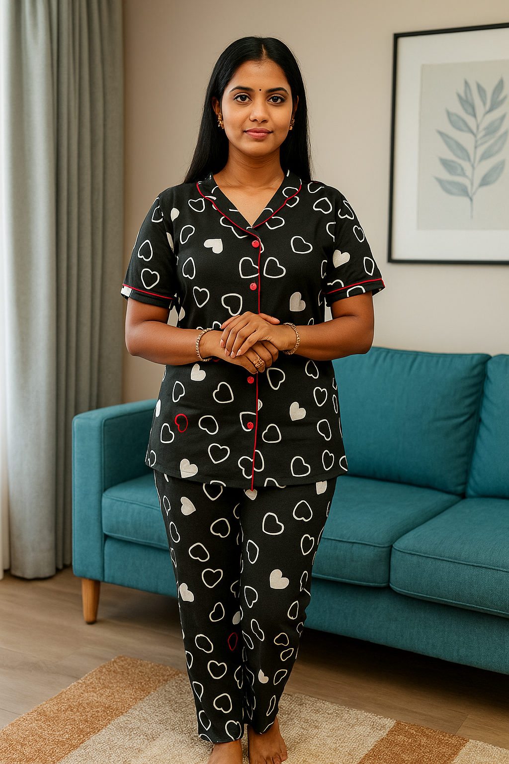 Women Collar Co-ord Set