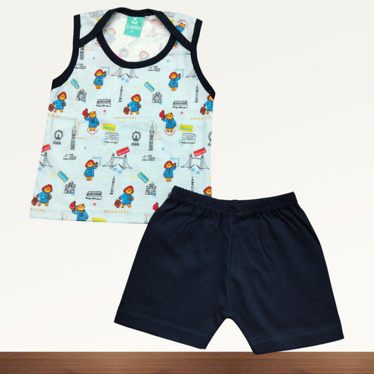 Premium Baby Sleeveless Shorts Set - 3001