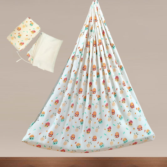 Muslin Premium Hooded Thottil With Net