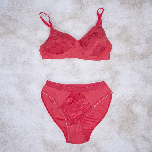 Women Printed Padded Bra Set