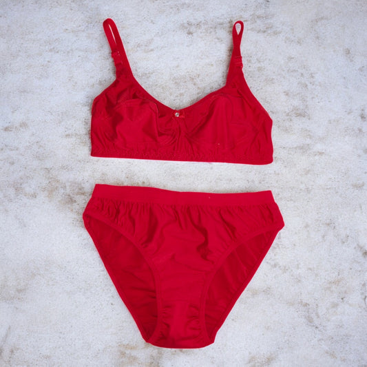 Women Plain Bra Set