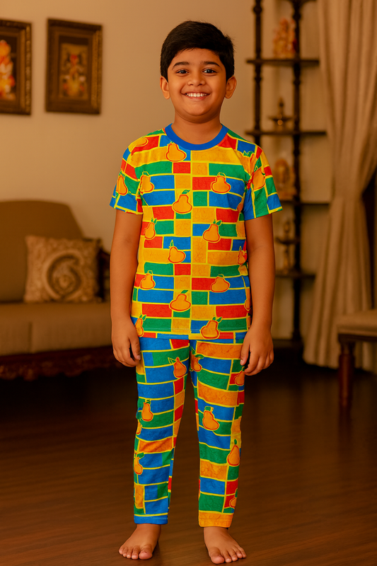 Kids Half Sleeve & Pant Co-ord Set