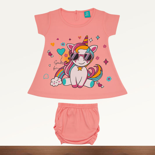 Baby Girl Frock Shorts set  - 212