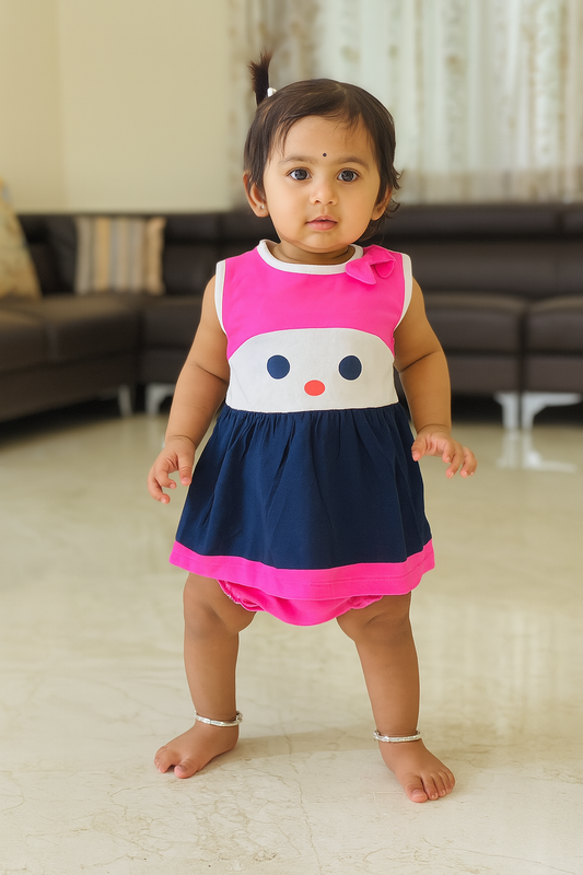 Baby Girl Frock Shorts set  - 212