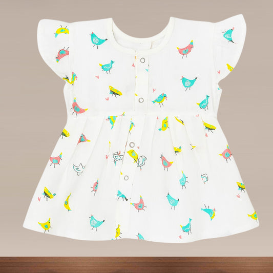 Muslin Premium Baby Girl Frill Frock