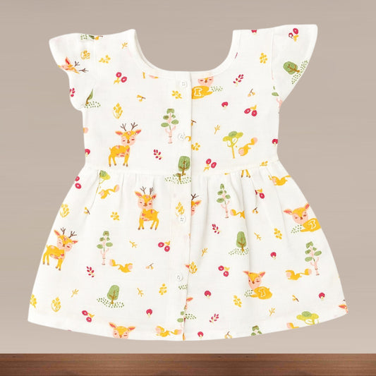 Muslin Premium Baby Girl Frill Frock