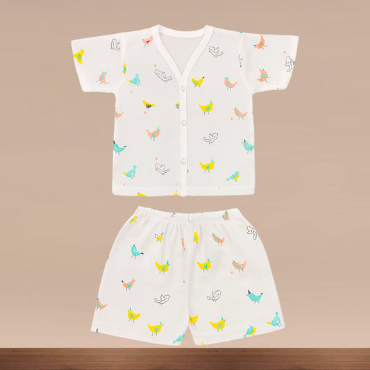 Muslin Premium Baby Half Sleeve Shorts Set