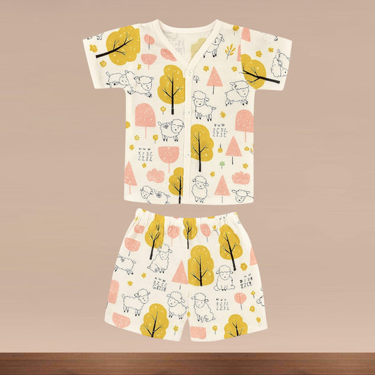Muslin Premium Baby Sleeve Shorts Set
