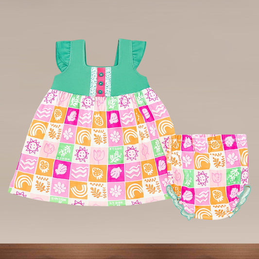 Premium Girl Baby Fancy Frock Set - 233
