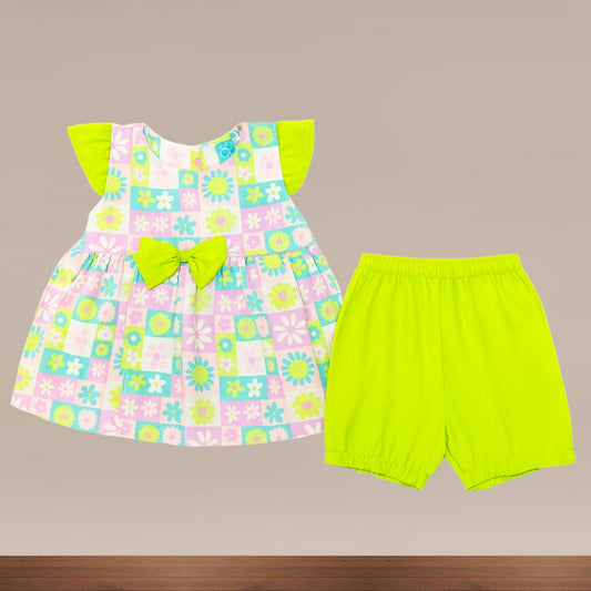 Baby Girl Frock Shorts set  - 229
