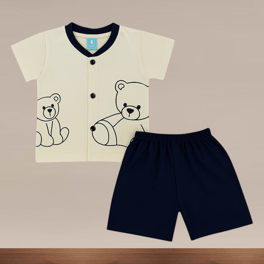 Premium Boy Baby Front Open Shorts Set - 223