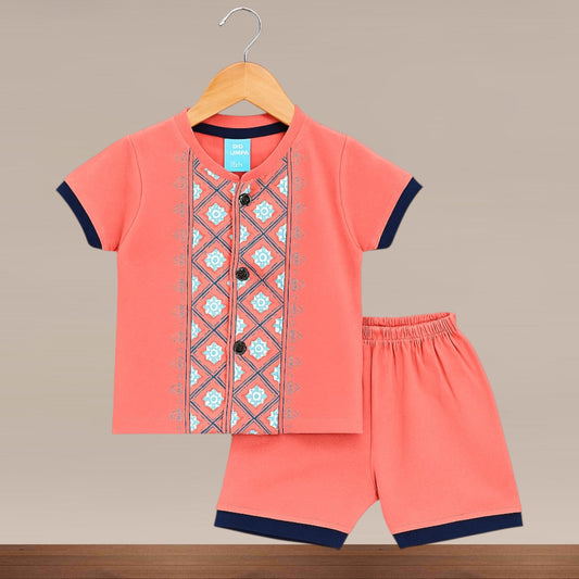 Premium Baby Boy Front Open Shorts Set - 223