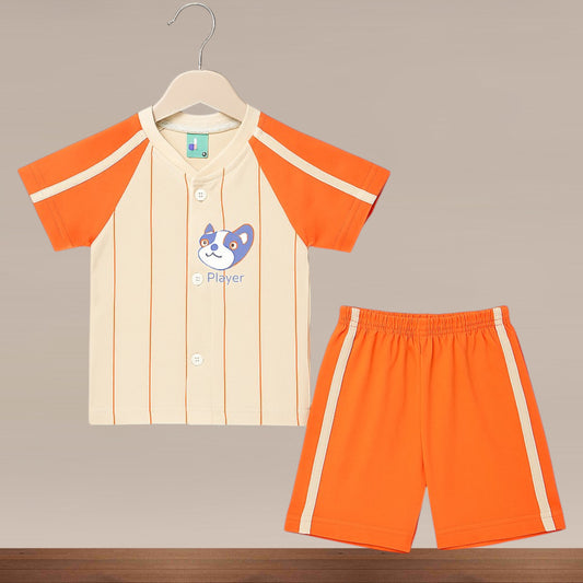 Premium Baby Boy Front Open Shorts Set - 223
