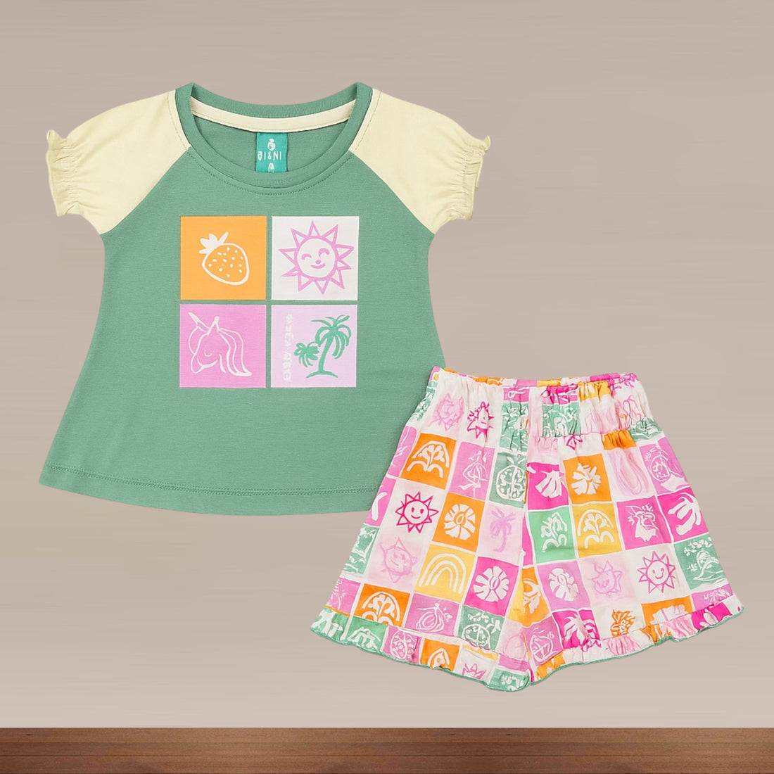 Premium Girl Baby Fancy Shorts Set  - 227