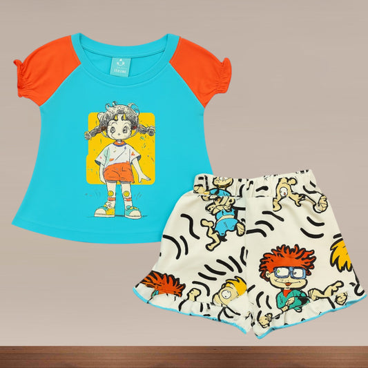 Premium Girl Baby Fancy Shorts Set  - 227