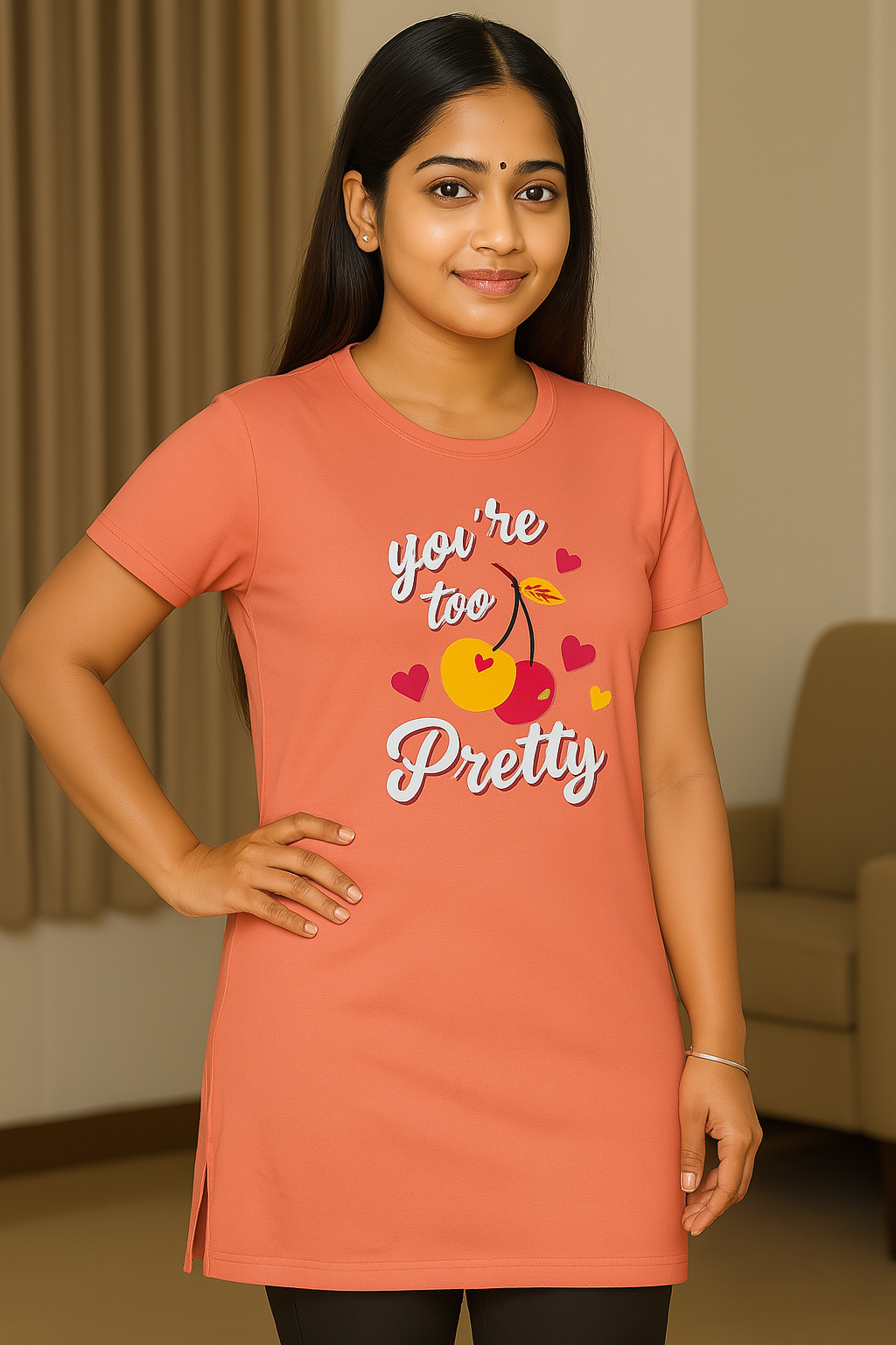 Women Long Polo T-Shirt