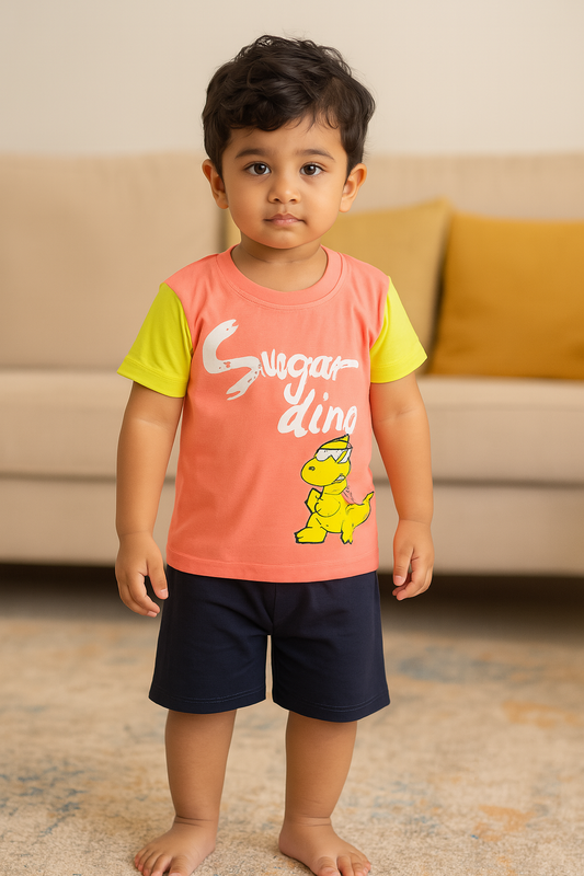 Premium Boy Baby Half Sleeve Shorts Set - 221