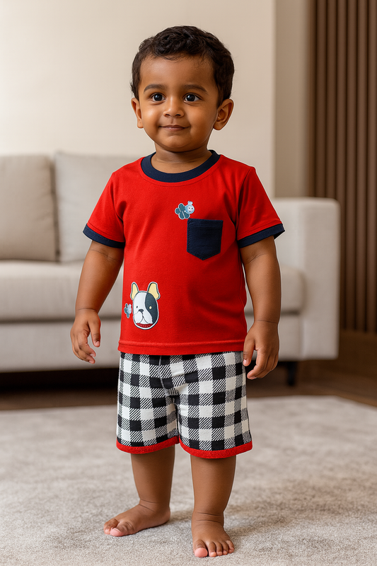 Premium Boy Baby Half Sleeve Shorts Set - 221