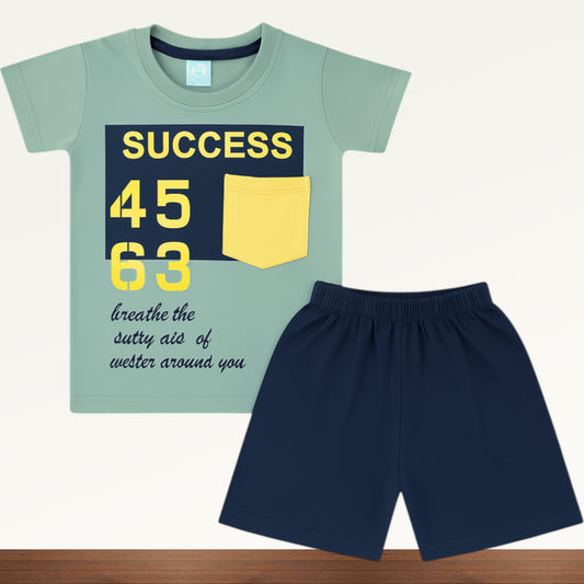 Premium Boy Baby Half Sleeve Shorts Set - 216