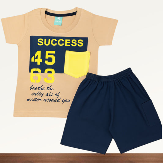 Premium Boy Baby Half Sleeve Shorts Set - 216