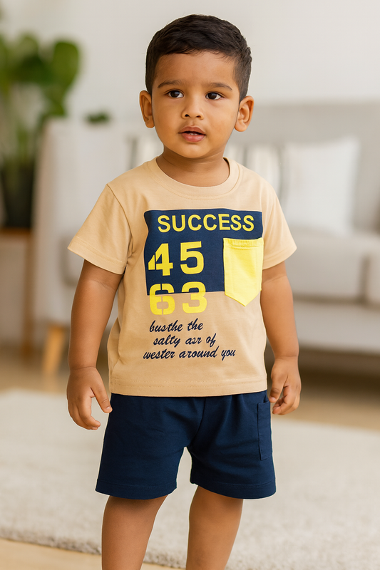 Premium Boy Baby Half Sleeve Shorts Set - 216