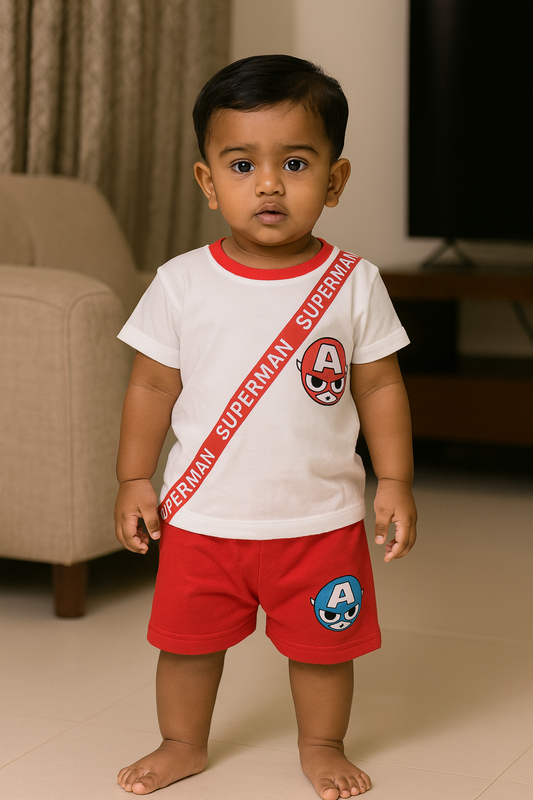Premium Boy Baby Half Sleeve Shorts Set - 216
