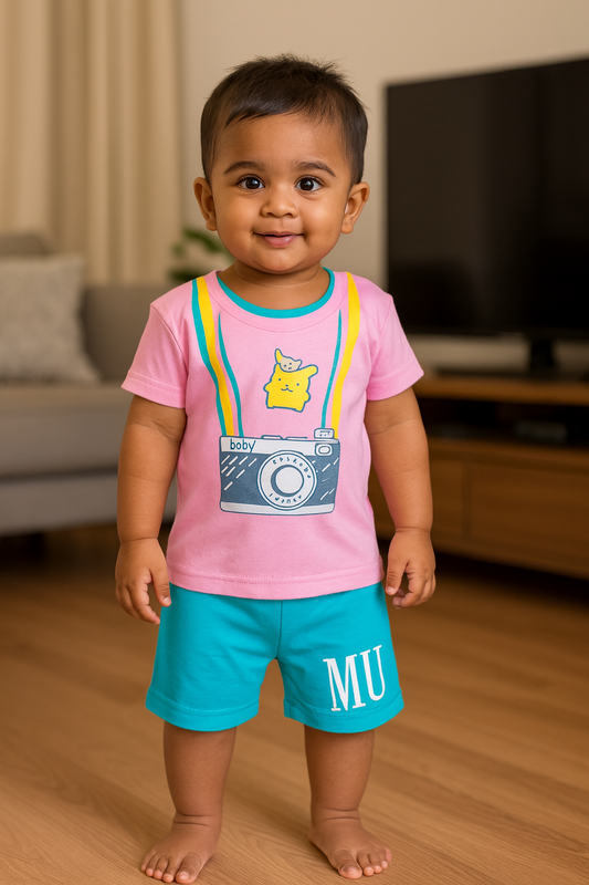 Premium Boy Baby Half Sleeve Shorts Set - 216