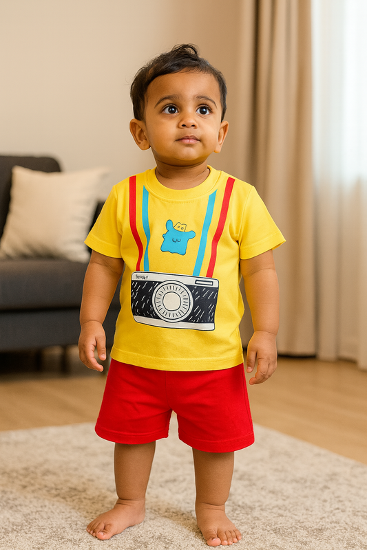 Premium Boy Baby Half Sleeve Shorts Set - 216