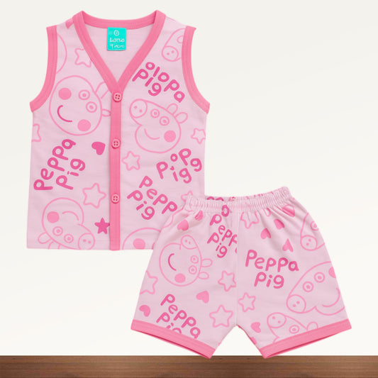 Premium Baby Front Button Shorts Set  - 3002