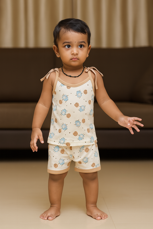 Premium Baby Tie Knot Shorts Set - 3005