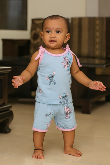 Premium Baby Tie Knot Shorts Set - 3005