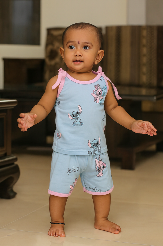 Premium Baby Tie Knot Shorts Set - 3005