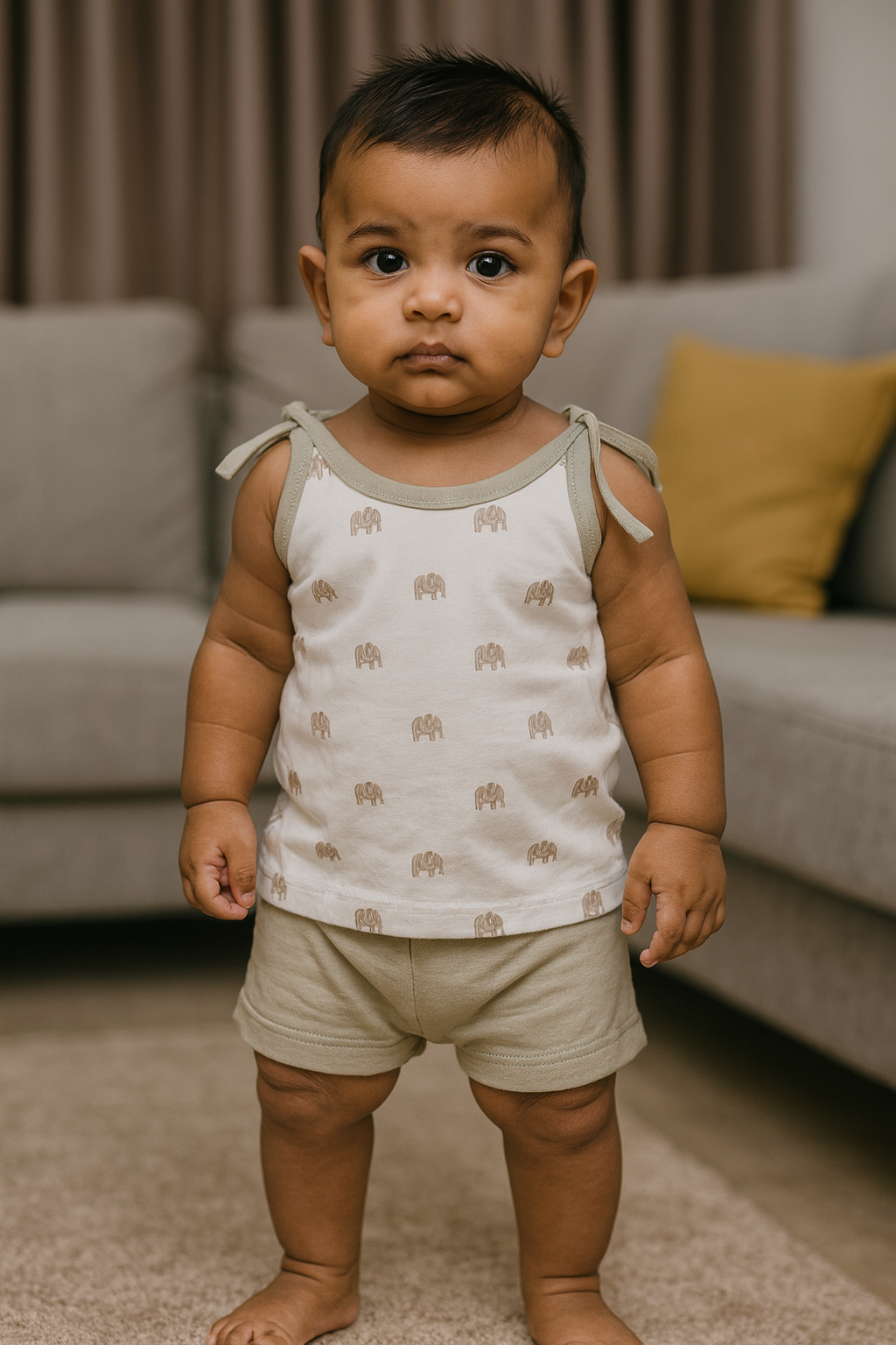 Premium Baby Tie Knot Shorts Set - 3005