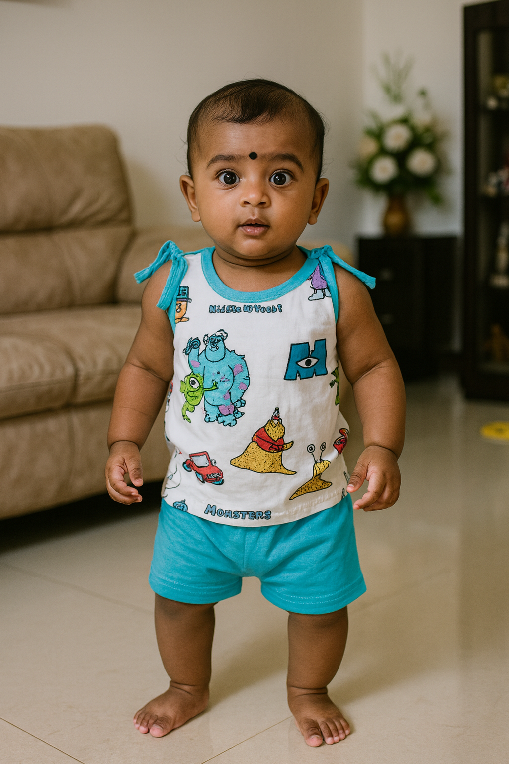 Premium Baby Tie Knot Shorts Set - 3005