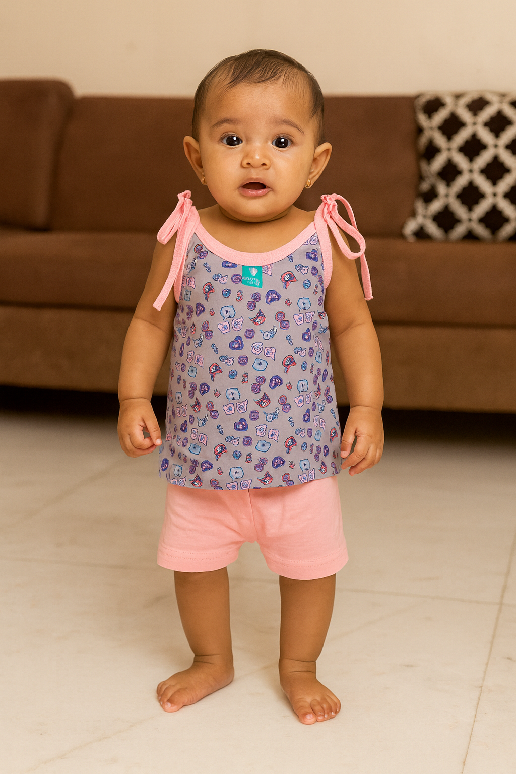 Premium Baby Tie Knot Shorts Set - 3005