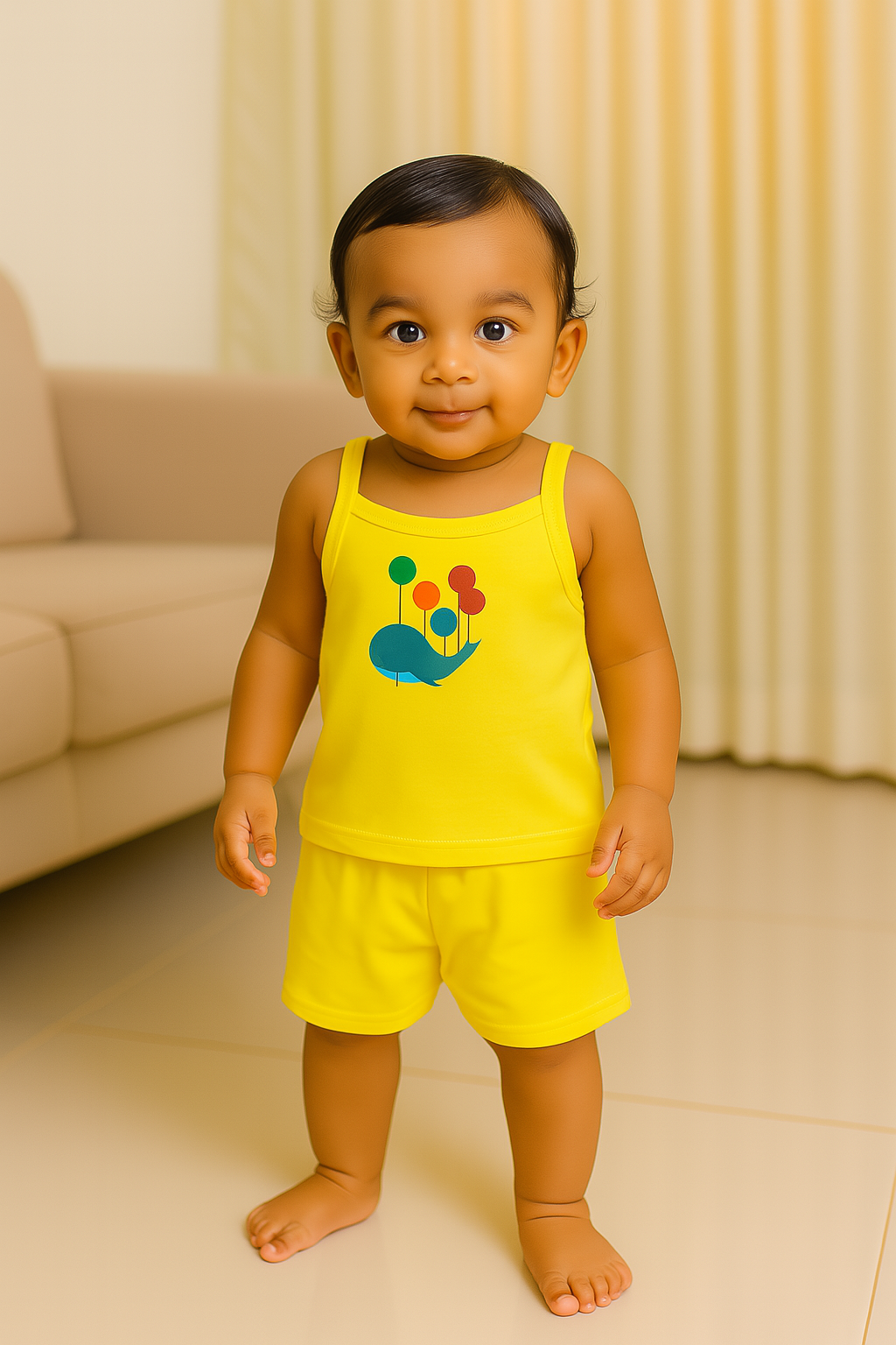 Premium Baby Tie Knot Shorts Set - 3004