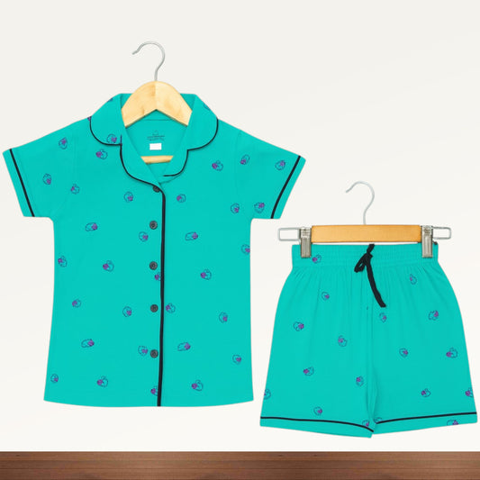 Premium Girl Collar Shorts Set