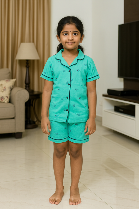 Premium Girl Collar Shorts Set