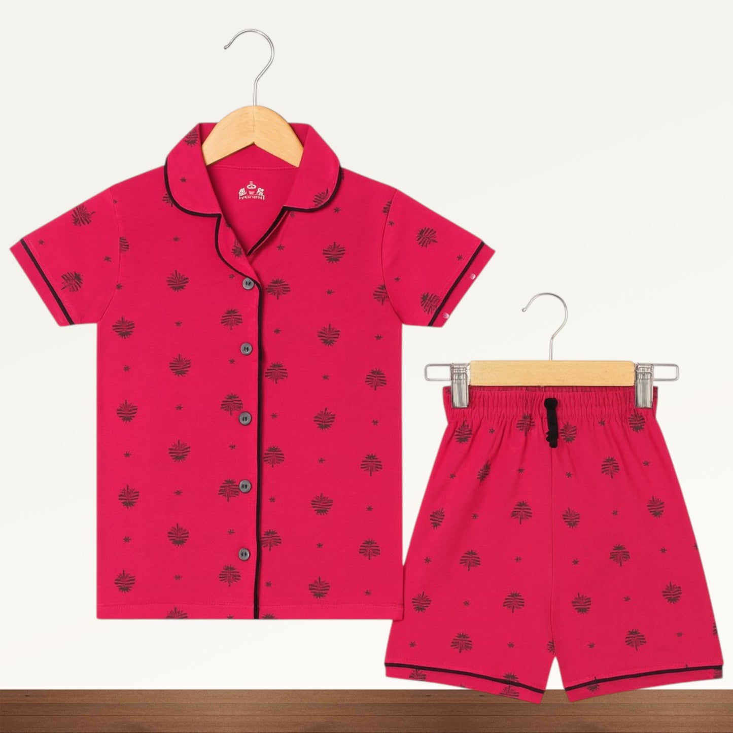 Premium Girl Collar Shorts Set