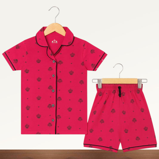 Premium Girl Collar Shorts Set