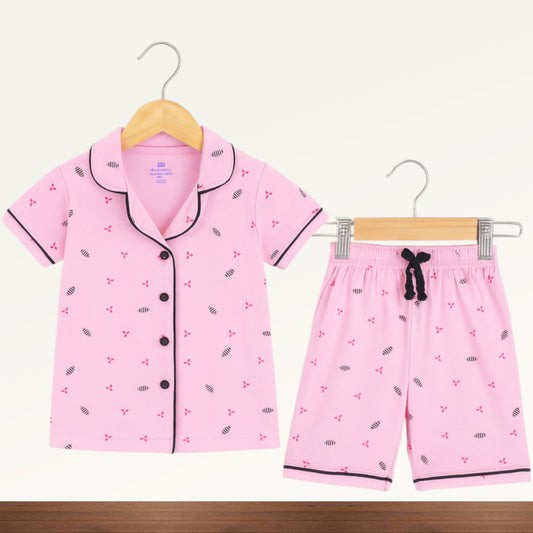 Premium Girl Collar Shorts Set