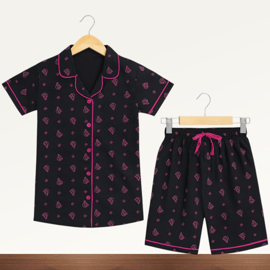 Premium Girl Collar Shorts Set