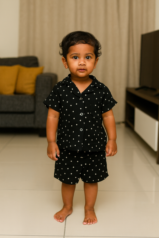Premium Muslin Baby Co-ord Shorts Set