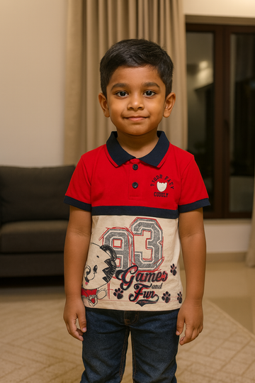 Premium Boy Collar T-Shirt - 9008