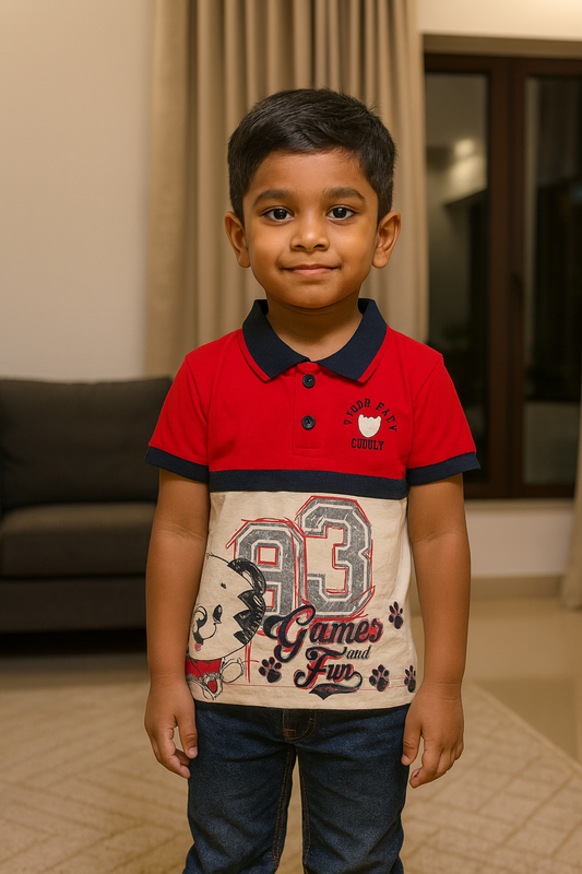 Premium Boy Collar T-Shirt - 9008