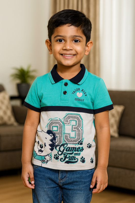 Premium Boy Collar T-Shirt - 9008