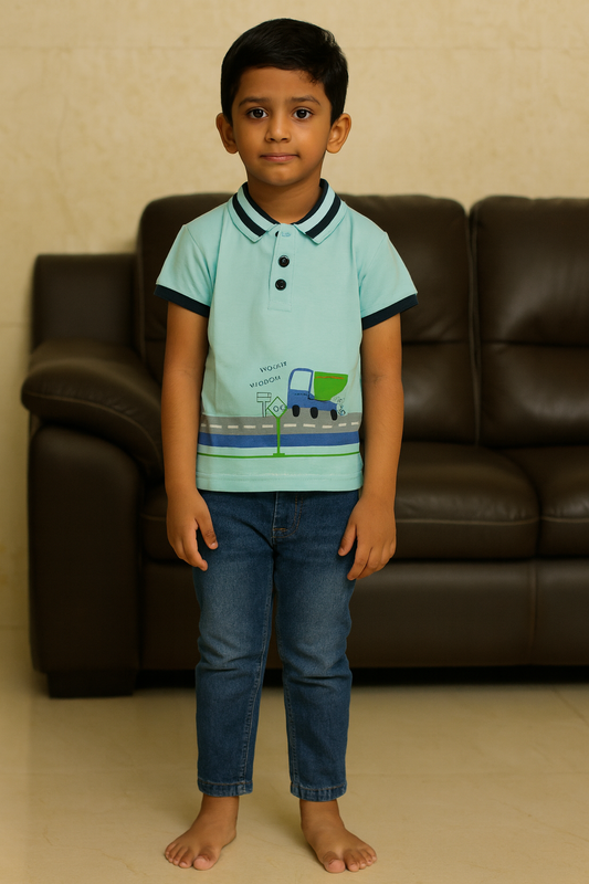 Premium Boy Collar T-Shirt - 9008