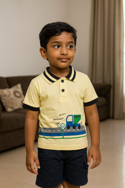 Premium Boy Collar T-Shirt - 9008
