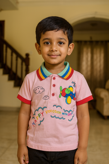 Premium Boy Collar T-Shirt - 9009